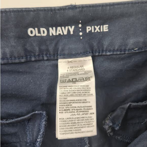 OLD NAVY Blue Pixie Pants Womens Size 4 - Picture 3 of 3